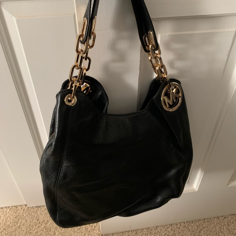 Michael Kors black purse and wallet